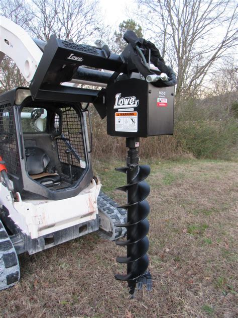 hydraulic skid steer auger|auger attachments for skid steers.